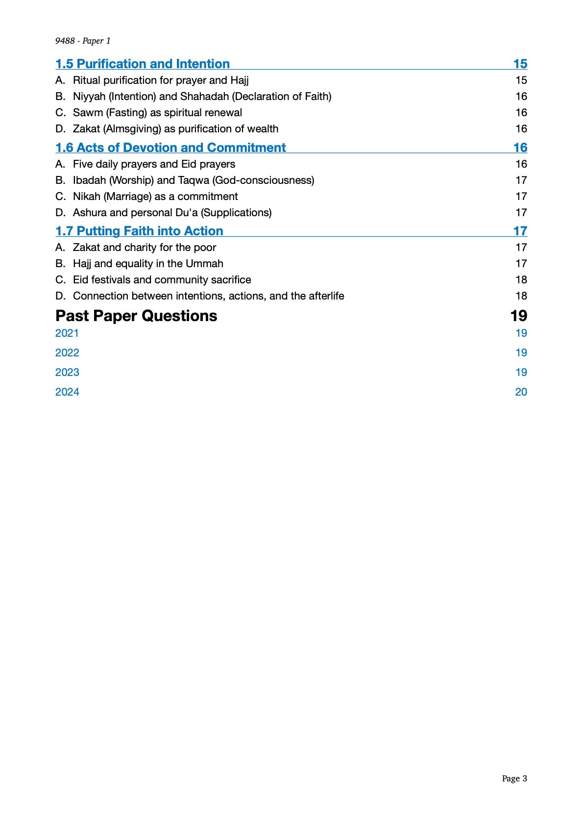 Paper 1: 9488 Cambridge A Level Islamic Studies PDF - Image 3