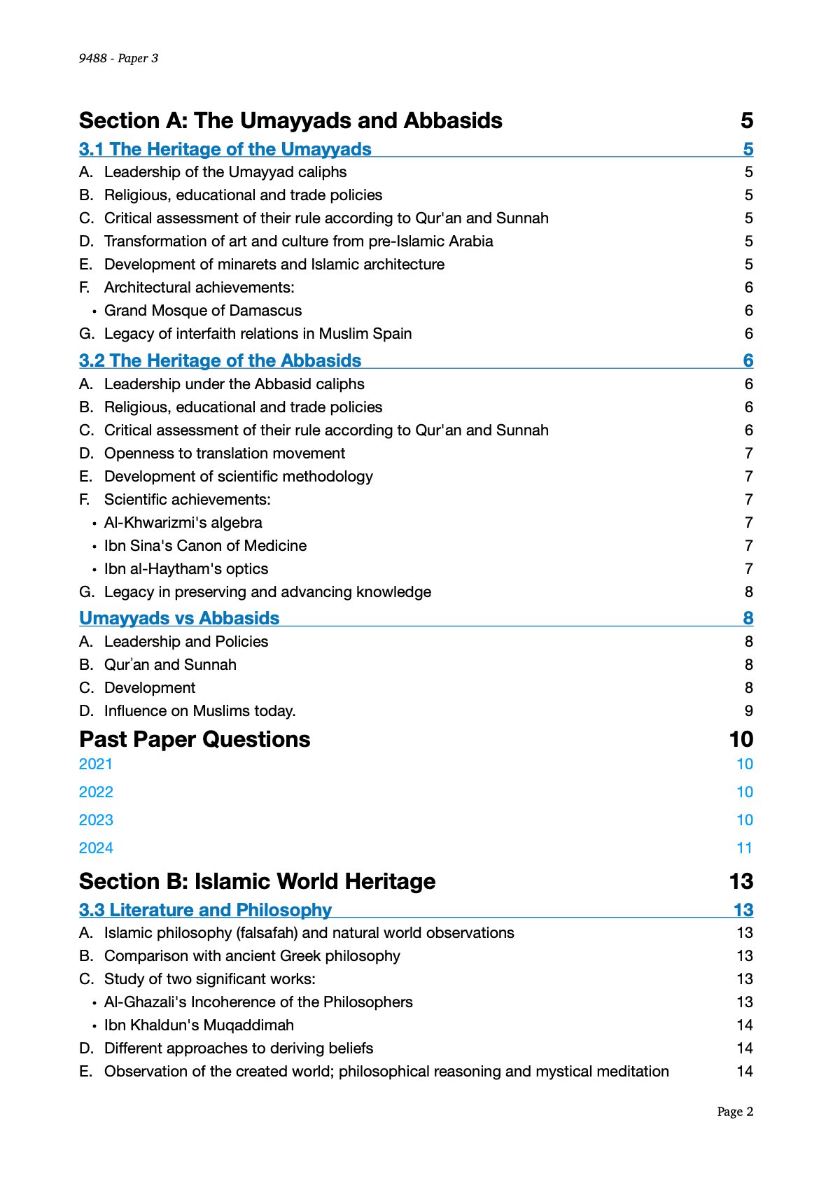 Paper 3: 9488 Cambridge A Level Islamic Studies PDF - Image 2