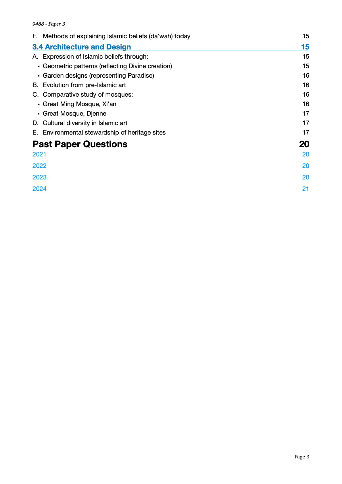 Paper 3: 9488 Cambridge A Level Islamic Studies PDF - Image 3
