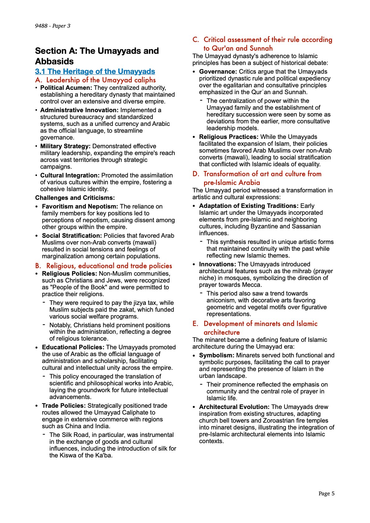 Paper 3: 9488 Cambridge A Level Islamic Studies PDF - Image 5