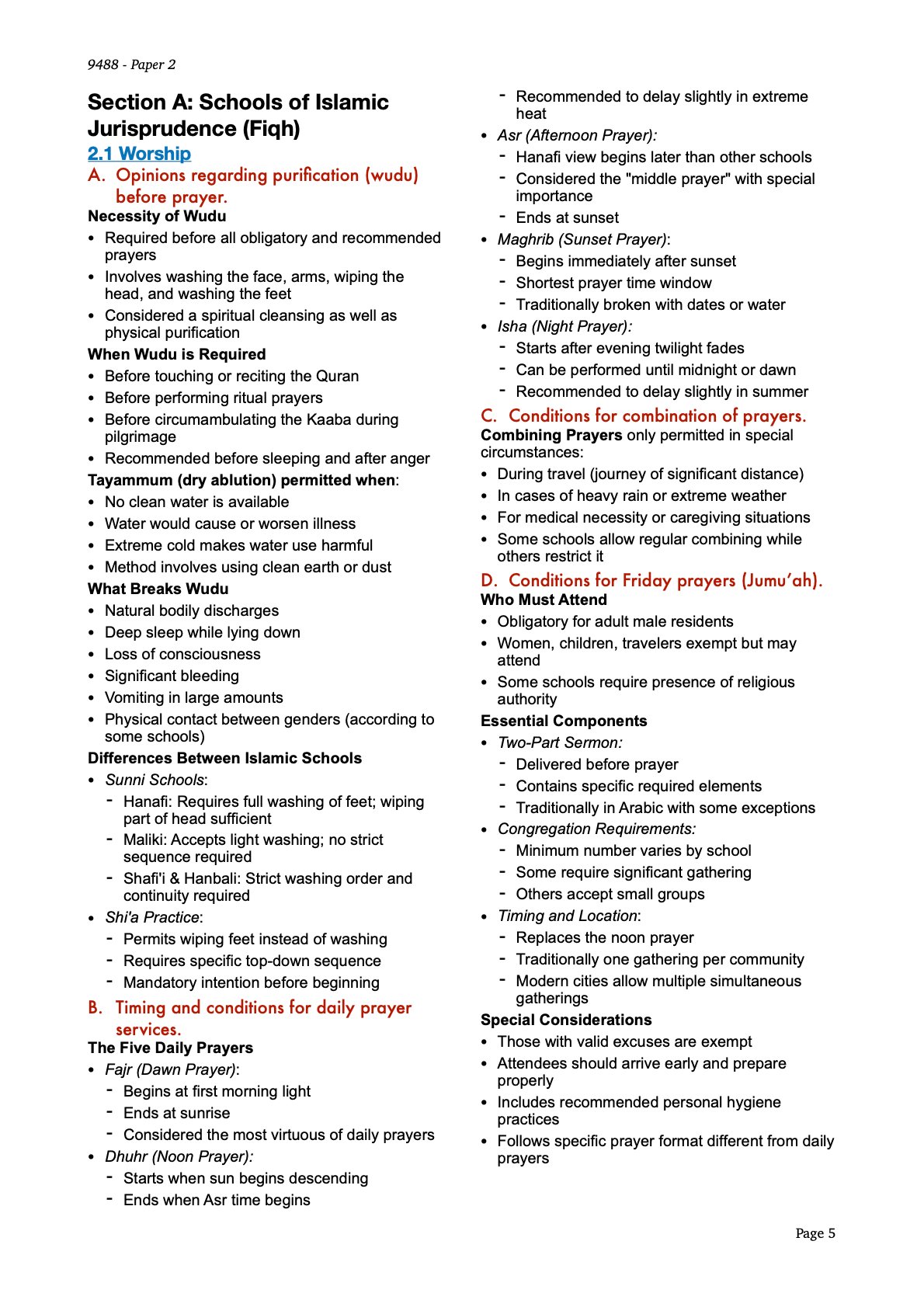 Paper 2: 9488 Cambridge A Level Islamic Studies PDF - Image 5